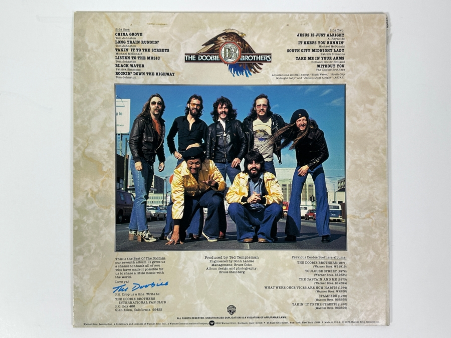 The Doobies - Best Of The Doobies, Warner Bros. Records, BS 2978, 1976 Vinyl Record [Photo 2]