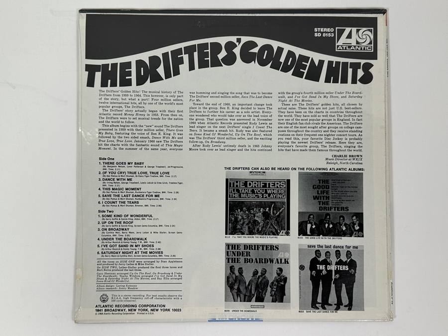 Factory Sealed The Drifters - Gold Hits, Atlantic, SD 8153, 1968 Vinyl Record [Photo 2]