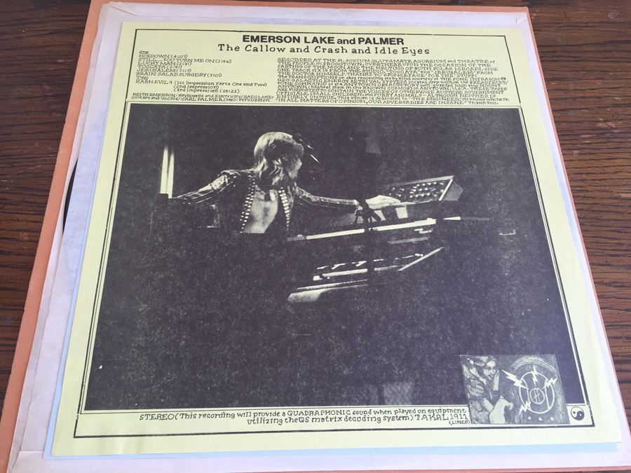 Emerson, Lake & Palmer ‎- The Callow Crash And Idle Eyes - Unofficial Release [Photo 2]