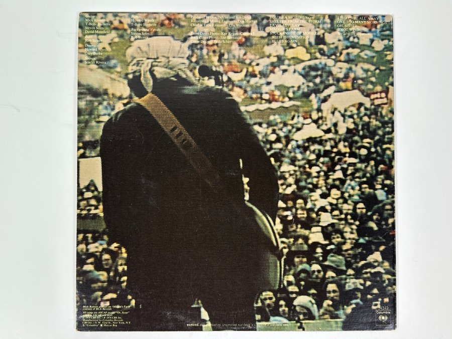 Bob Dylan - Hard Rain Live Album, Columbia Records PC 34349 1976 Vinyl Record [Photo 2]