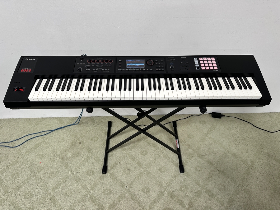 Roland Fantom-08 Synthesizer Workstation With Stageline Stand 55W X 12.5D X 36H Retails $2,400 [Photo 2]