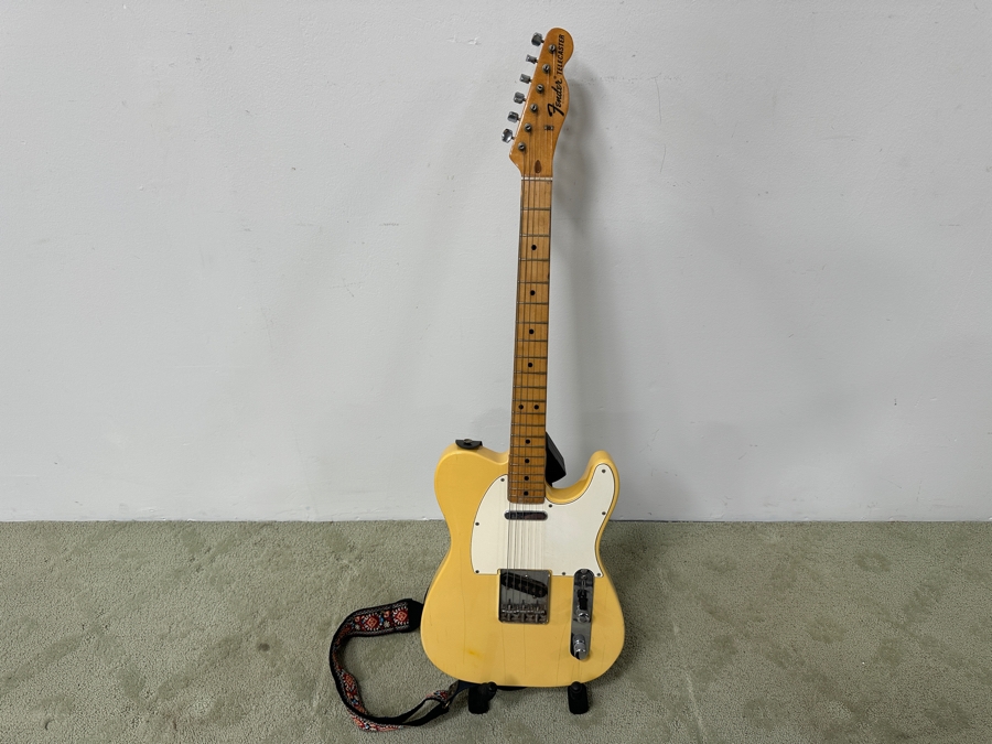 Vintage 1971 Fender Telecaster Electric Guitar, Featuring A Cream Body, White Pickguard, And Maple Fretboard S/N 309179 [Photo 3]