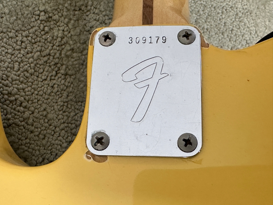 Vintage 1971 Fender Telecaster Electric Guitar, Featuring A Cream Body, White Pickguard, And Maple Fretboard S/N 309179 [Photo 19]