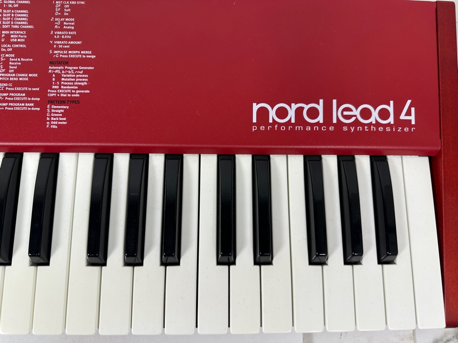 Nord Lead 4 Performance Synthesizer In Red 34'W Retails $1,900 [Photo 6]