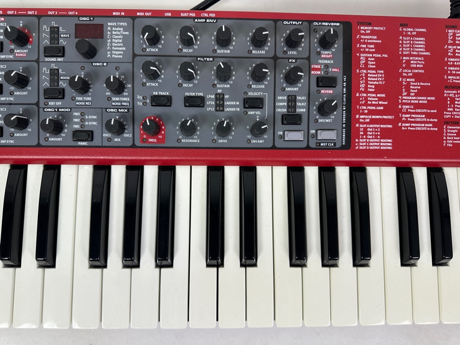Nord Lead 4 Performance Synthesizer In Red 34'W Retails $1,900 [Photo 4]
