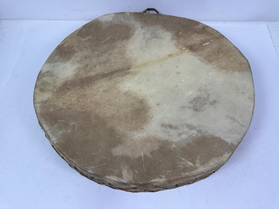 Round, Hand-Crafted Frame Drum With A Natural Skin Head And Rawhide Lacing 18'W [Photo 5]