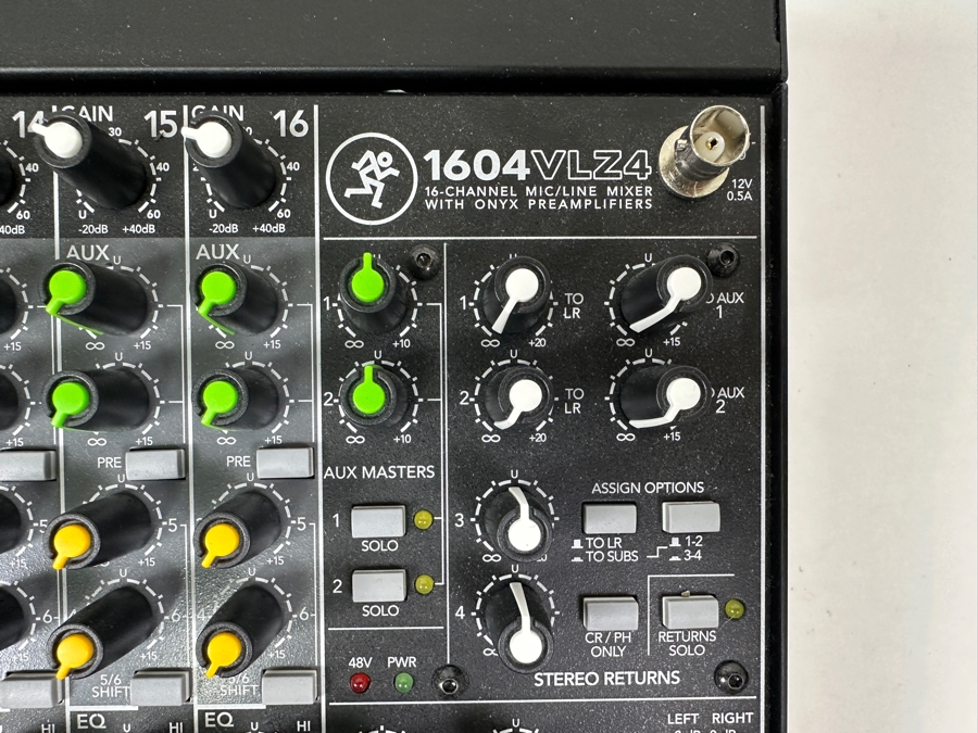 Mackie 1604VLZ4: A 16-Channel Analog Audio Mixer For Professional Sound Mixing And Control 17.5W X 17D X 6H Retails $1,049 [Photo 5]