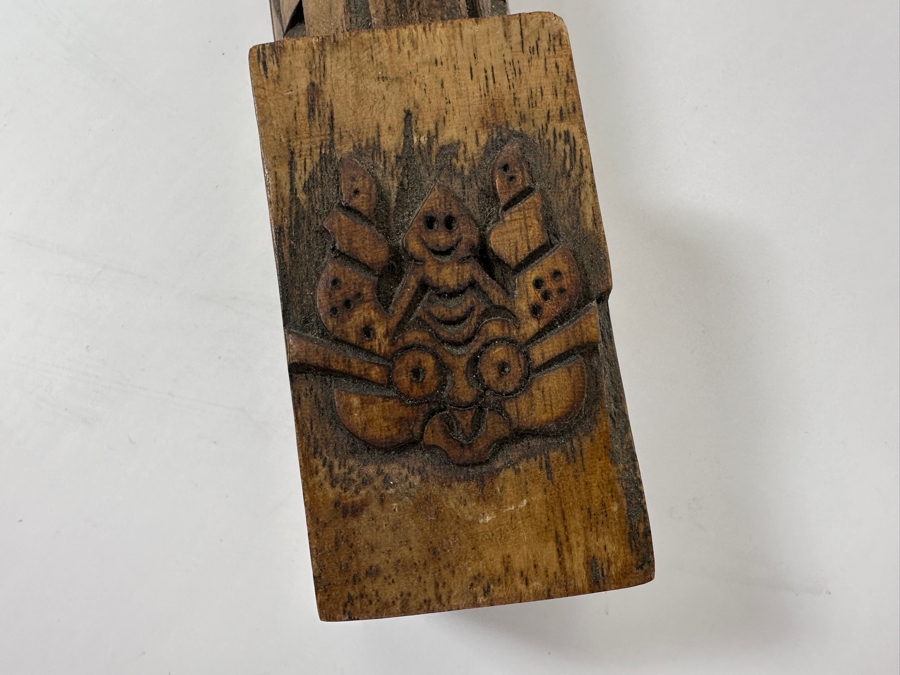 Wooden Carved Folk Flute With Intricate Geometric Designs From Bolivia 19.5'L [Photo 3]