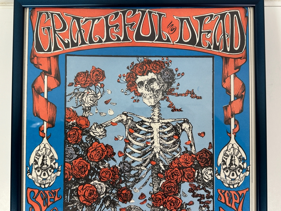 Vintage 1966 Mouse Studios Concert Poster Featuring The Grateful Dead - Skeleton & Roses Artwork For Avalon Ballroom FD-26-3 14' X 20' Framed [Photo 2]
