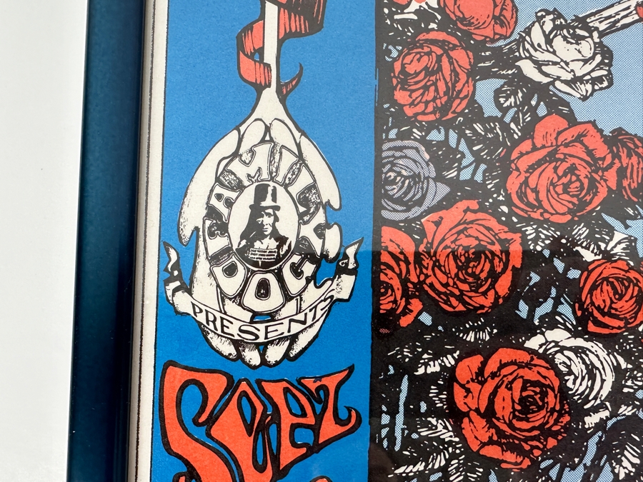 Vintage 1966 Mouse Studios Concert Poster Featuring The Grateful Dead - Skeleton & Roses Artwork For Avalon Ballroom FD-26-3 14' X 20' Framed [Photo 4]