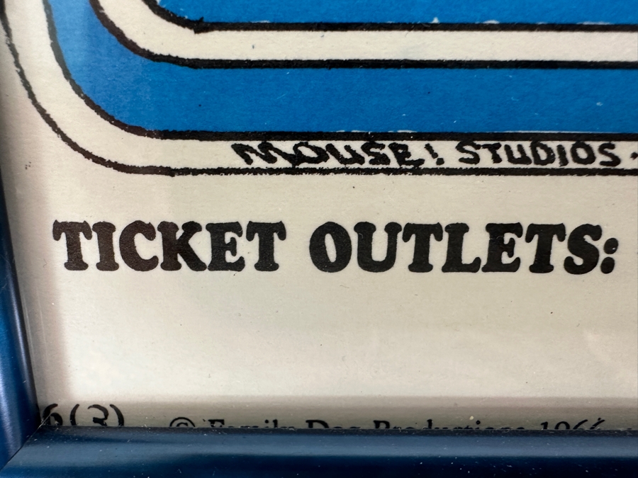 Vintage 1966 Mouse Studios Concert Poster Featuring The Grateful Dead - Skeleton & Roses Artwork For Avalon Ballroom FD-26-3 14' X 20' Framed [Photo 10]