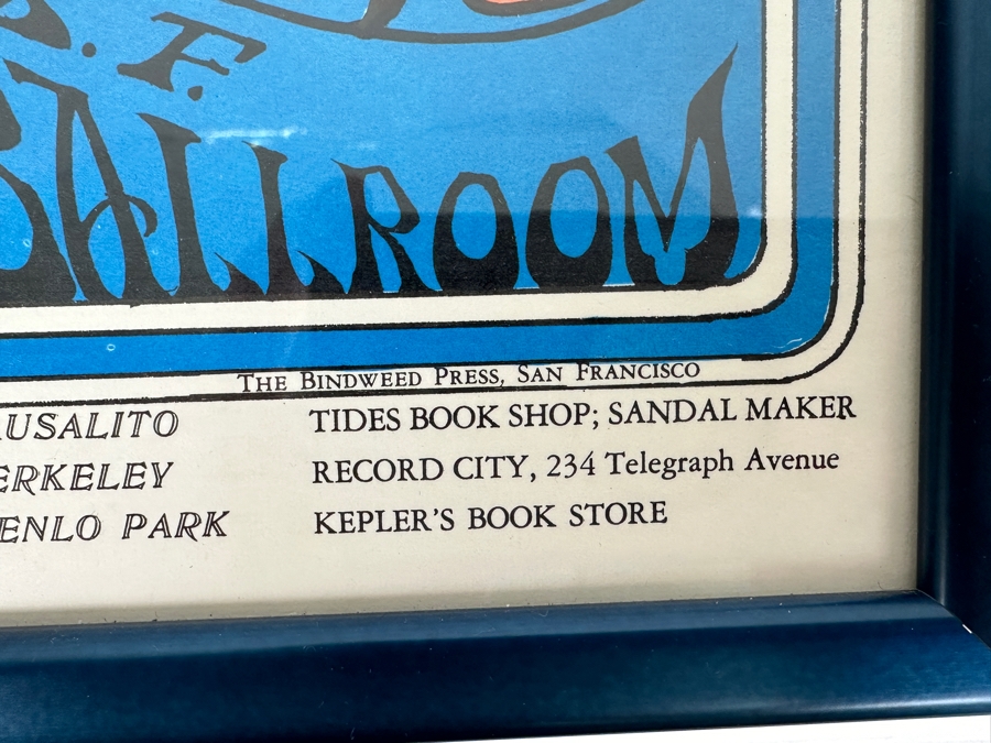 Vintage 1966 Mouse Studios Concert Poster Featuring The Grateful Dead - Skeleton & Roses Artwork For Avalon Ballroom FD-26-3 14' X 20' Framed [Photo 8]