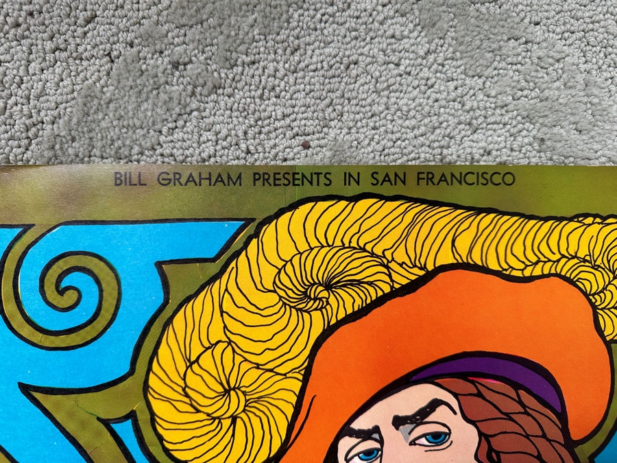 Vintage 1967 Bonnie MacLean's Nitty Gritty Dirt Band, Clear Light & Blue Cheer Concert Poster Fillmore Bill Graham Presents In San Francisco BG #95-1 14' X 21' [Photo 3]