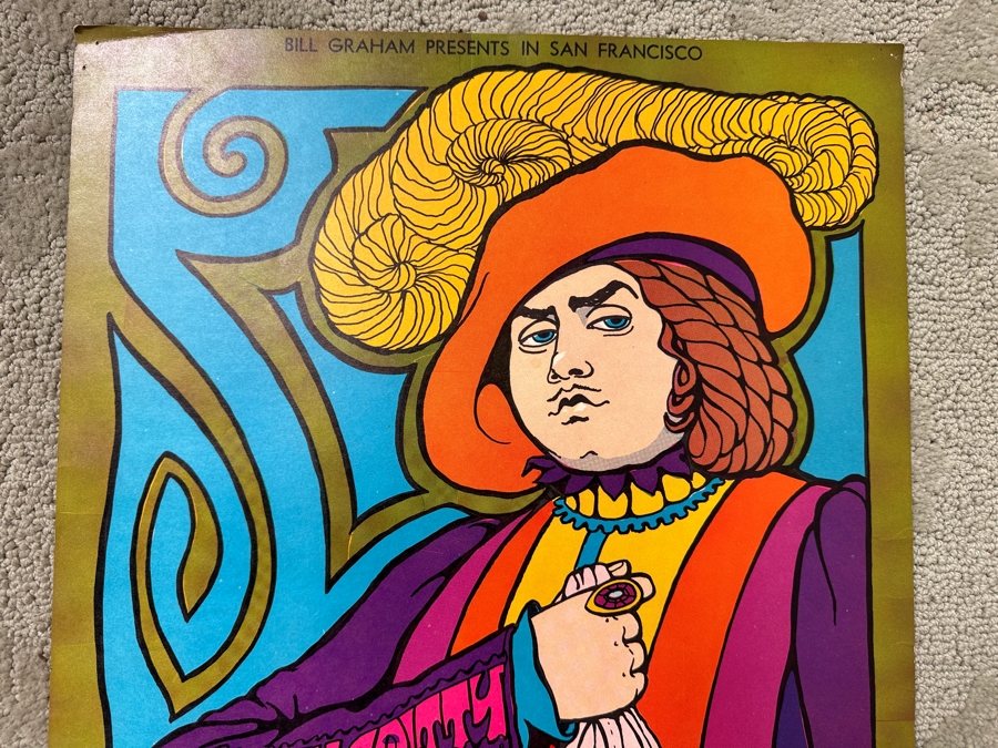 Vintage 1967 Bonnie MacLean's Nitty Gritty Dirt Band, Clear Light & Blue Cheer Concert Poster Fillmore Bill Graham Presents In San Francisco BG #95-1 14' X 21' [Photo 4]