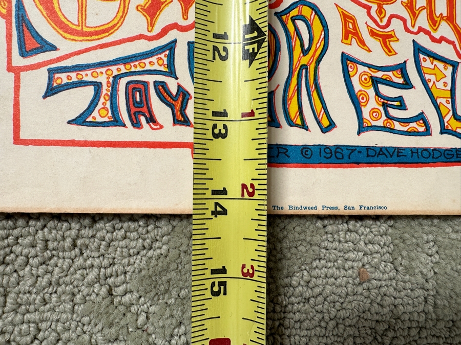 Vintage 1967 Dave Hodges Psychedelic Poster For 'The Invisible Circus' A 72 Hour Counter-Cultural Event Held In San Francisco In February 1967 Organized By The Diggers And The Artists Liberation Front 20' X 14' [Photo 9]