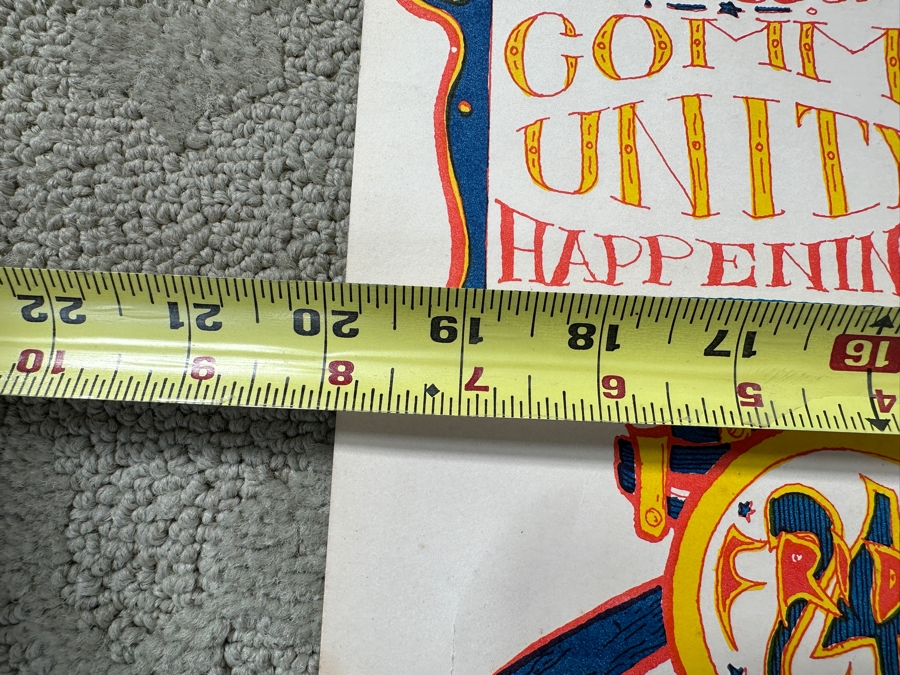 Vintage 1967 Dave Hodges Psychedelic Poster For 'The Invisible Circus' A 72 Hour Counter-Cultural Event Held In San Francisco In February 1967 Organized By The Diggers And The Artists Liberation Front 20' X 14' [Photo 8]