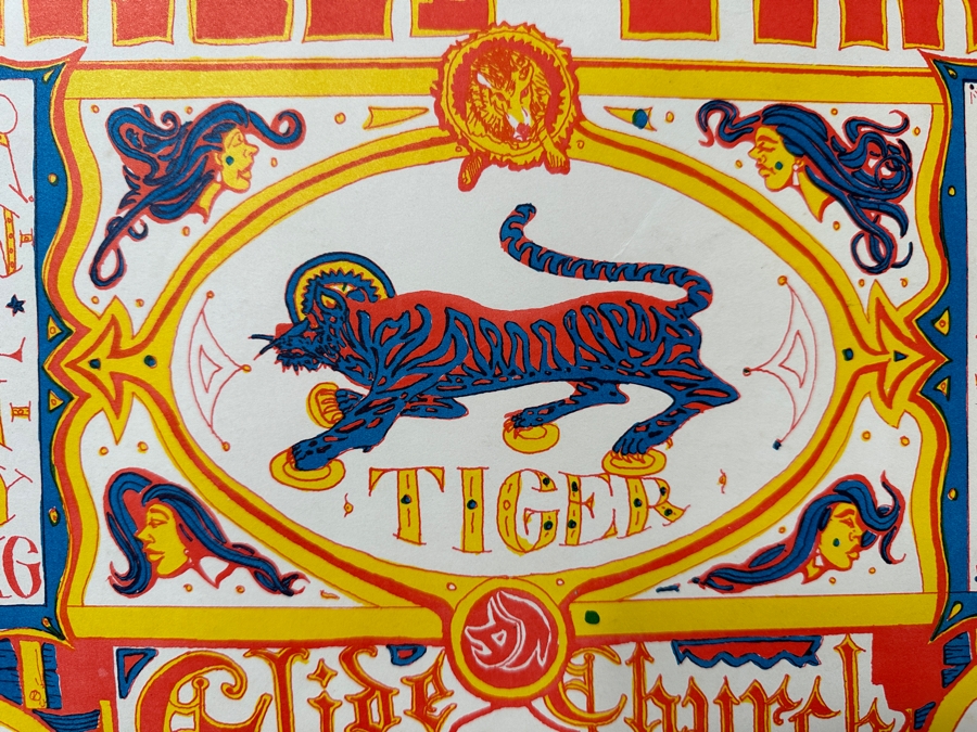 Vintage 1967 Dave Hodges Psychedelic Poster For 'The Invisible Circus' A 72 Hour Counter-Cultural Event Held In San Francisco In February 1967 Organized By The Diggers And The Artists Liberation Front 20' X 14' [Photo 5]