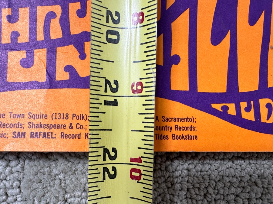 Vintage 1967 Psychedelic Concert Poster For The 'Opening Of The Fillmore Summer Series' Concerts In San Francisco Featuring Jefferson Airplane, The Jimi Hendrix Experience Bill Graham Presents BG-69 Artwork By Clifford Charles Seeley 14' X 22' [Photo 10]