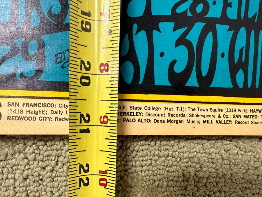 Vintage 1967 Bill Graham Presents Jefferson Airplane, Mother Earth And The Flamin' Groovies Concert Poster BG-85 Artwork By Greg Irons 14' X 21.5' [Photo 11]