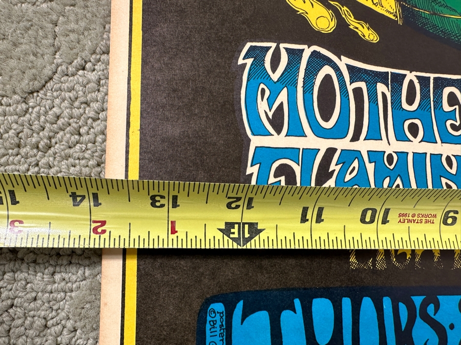 Vintage 1967 Bill Graham Presents Jefferson Airplane, Mother Earth And The Flamin' Groovies Concert Poster BG-85 Artwork By Greg Irons 14' X 21.5' [Photo 10]