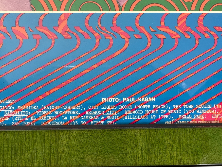 Vintage 1967 Victor Moscoso Psychedelic 'Mist Dance' Concert Poster For The Youngbloods, The Other Half And Mad River Concert At The Avalon Ballroom In San Francisco FD-81 16' X 22' Framed [Photo 10]