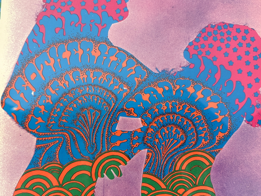 Vintage 1967 Victor Moscoso Psychedelic 'Mist Dance' Concert Poster For The Youngbloods, The Other Half And Mad River Concert At The Avalon Ballroom In San Francisco FD-81 16' X 22' Framed [Photo 5]