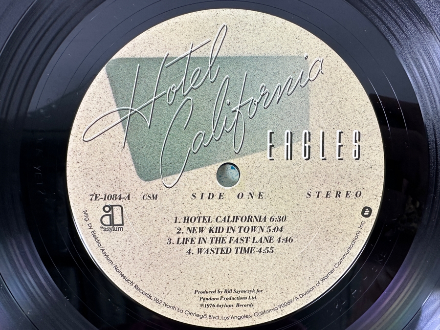 Eagles - Hotel California - Iconic Album Cover Featuring Sunset Over The Beverly Hills Hotel - Asylum Records 7E-1084 1976 Vinyl Record [Photo 6]