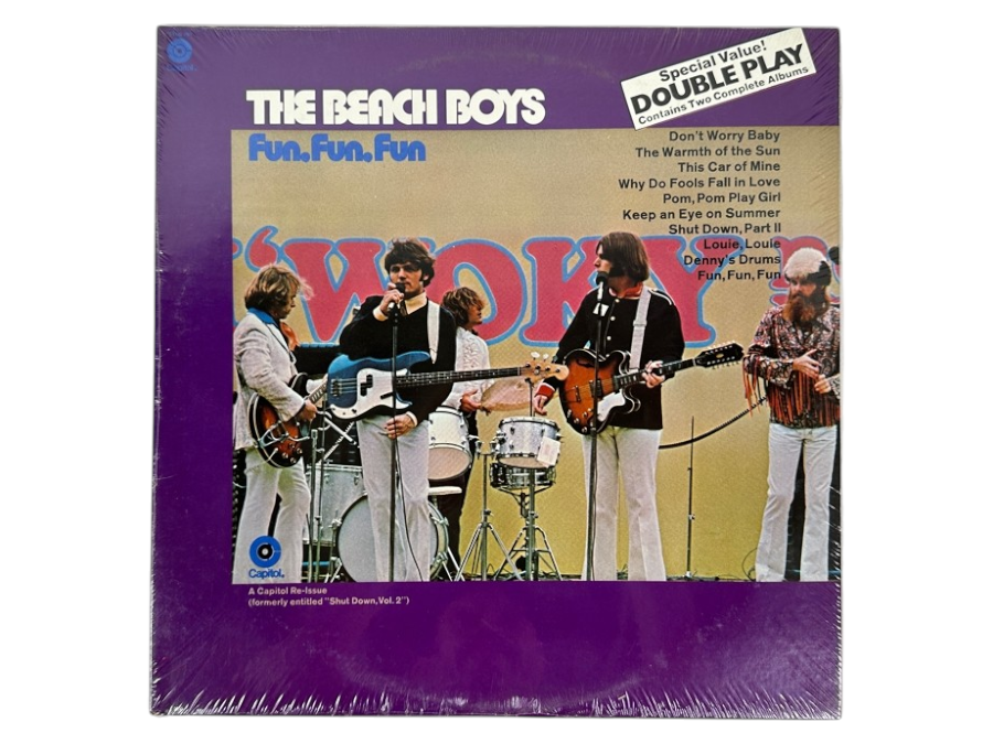 Factory Sealed The Beach Boys Double Play - Fun, Fun, Fun / Dance, Dance, Dance Capital Records Re-Issue 2 x Vinyl Record