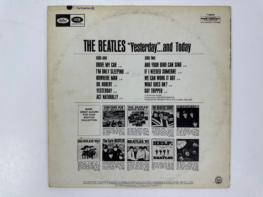 The Beatles - Yesterday And Today - Capitol Records [T 2553] 1966 - Original American Pressing Vinyl Record [Photo 2]