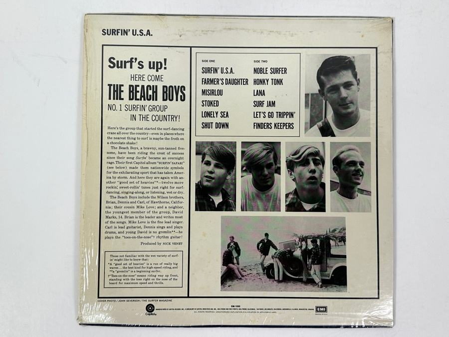 The Beach Boys - Surfin' U.S.A. Capitol Records SM-1890 1963 Vinyl Record [Photo 2]