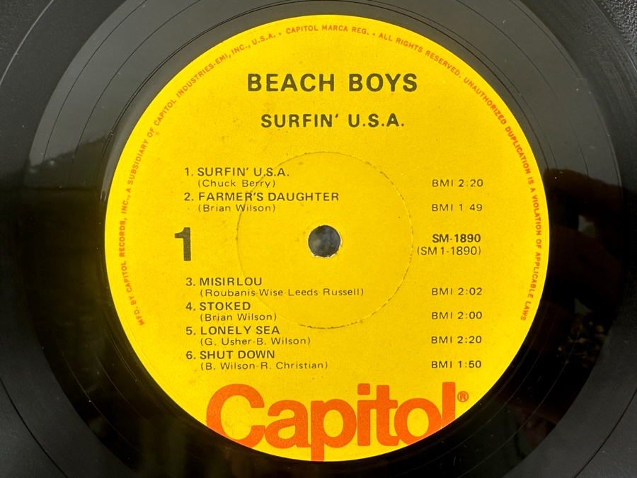 The Beach Boys - Surfin' U.S.A. Capitol Records SM-1890 1963 Vinyl Record [Photo 4]