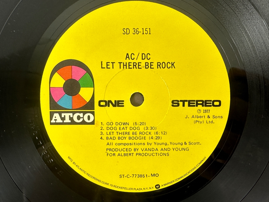AC/DC - Let There Be Rock - ATCO Records SD 36-151 1977 Vinyl Record [Photo 4]