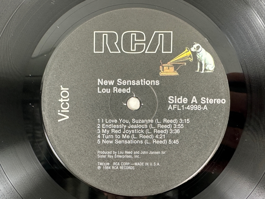 Lou Reed - New Sensations - RCA Victor Records AFL1-4998 1984 Vinyl Record [Photo 5]
