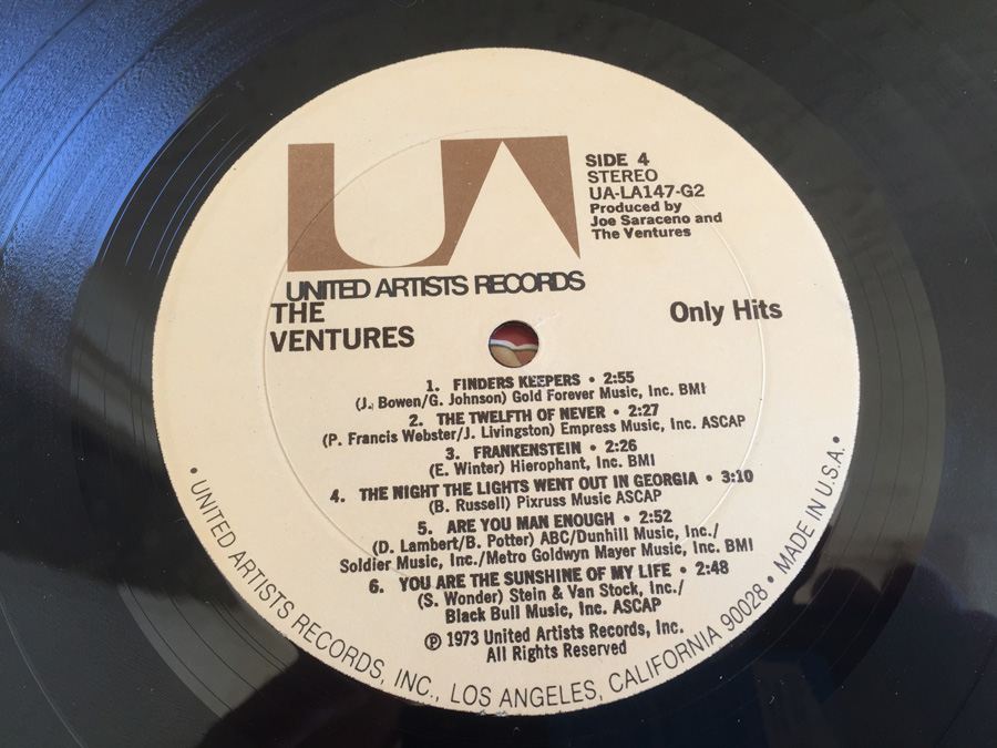 Ventures, The ‎- Only Hits! - United Artists Records ‎- UA-LA147-G2 [Photo 9]