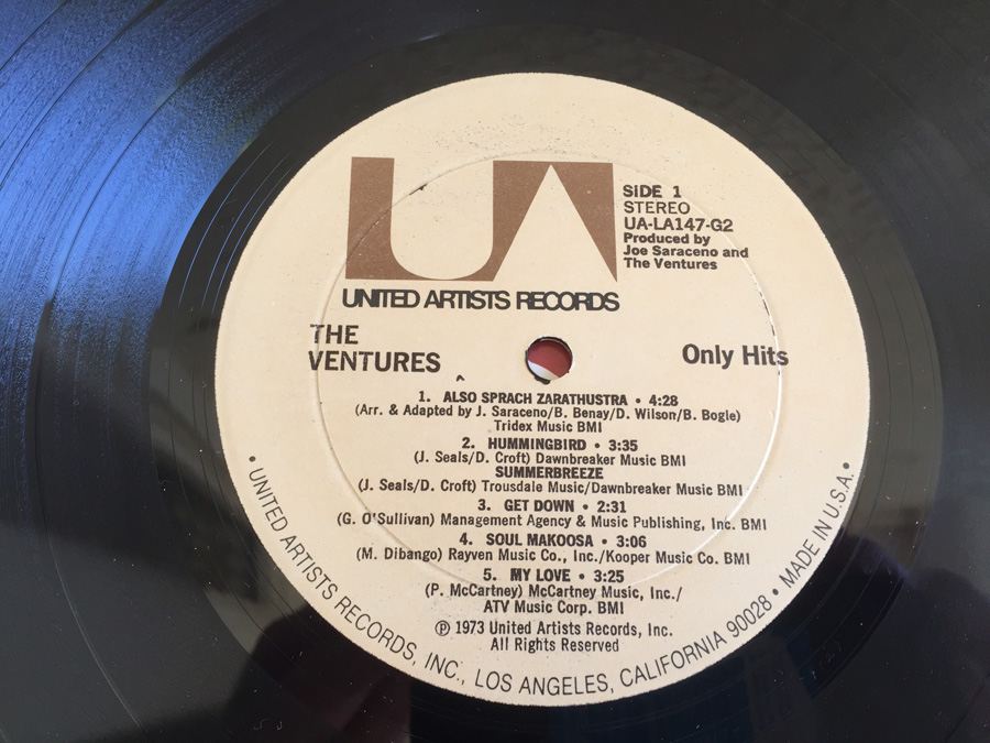Ventures, The ‎- Only Hits! - United Artists Records ‎- UA-LA147-G2
