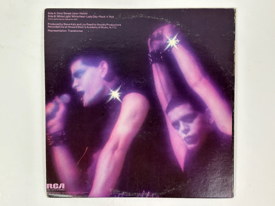 Lou Reed - Rock N Roll Animal - RCA Records APL1-0472 1974 Iconic Vinyl Record [Photo 2]