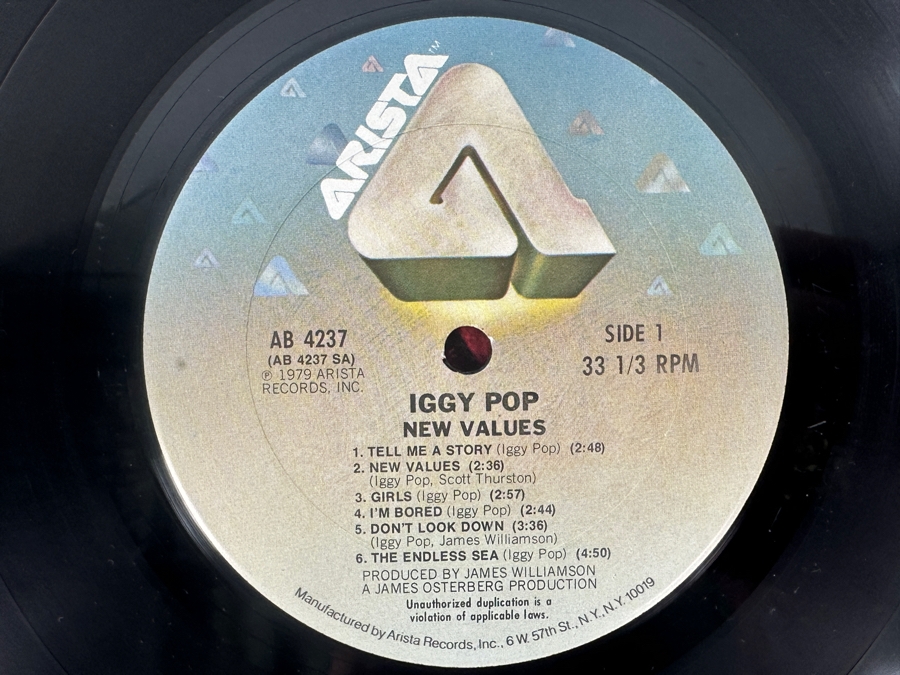 Iggy Pop - New Values, Arista, AB 4237, 1979 - A Definitive Post-Punk Vinyl Record [Photo 5]