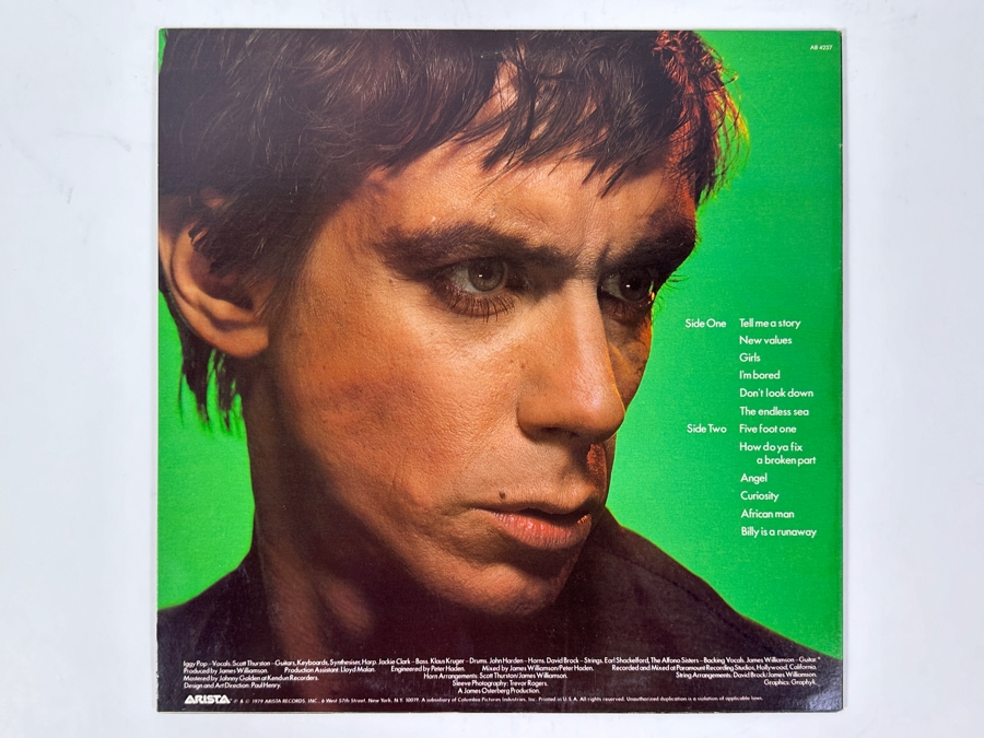 Iggy Pop - New Values, Arista, AB 4237, 1979 - A Definitive Post-Punk Vinyl Record [Photo 2]