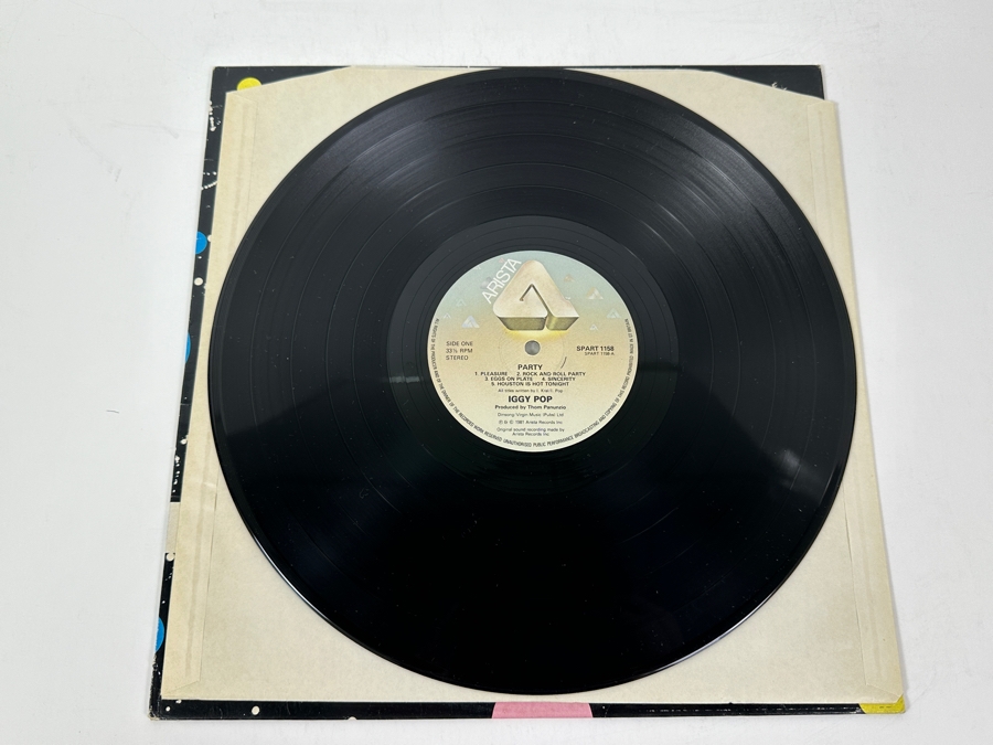 Iggy Pop - Party Arista Records SPART 1158 1981 Vinyl Record [Photo 3]