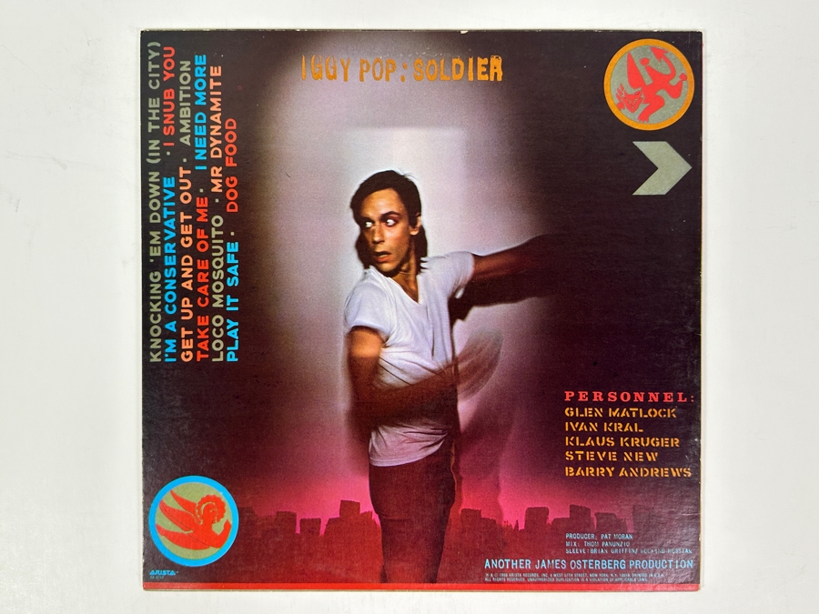 Iggy Pop - Soldier Arista Records, AB 4259, 1980 Vinyl Record [Photo 2]