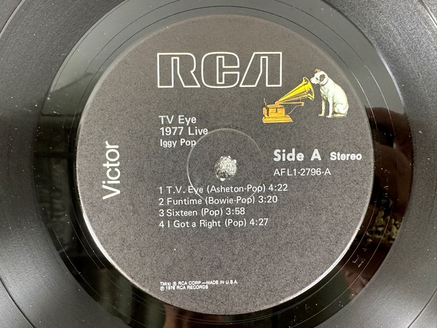 Iggy Pop - His Iconic TV Eye Live 1977 RCA AFL1-2796 Issued In 1977 Vinyl Record [Photo 4]