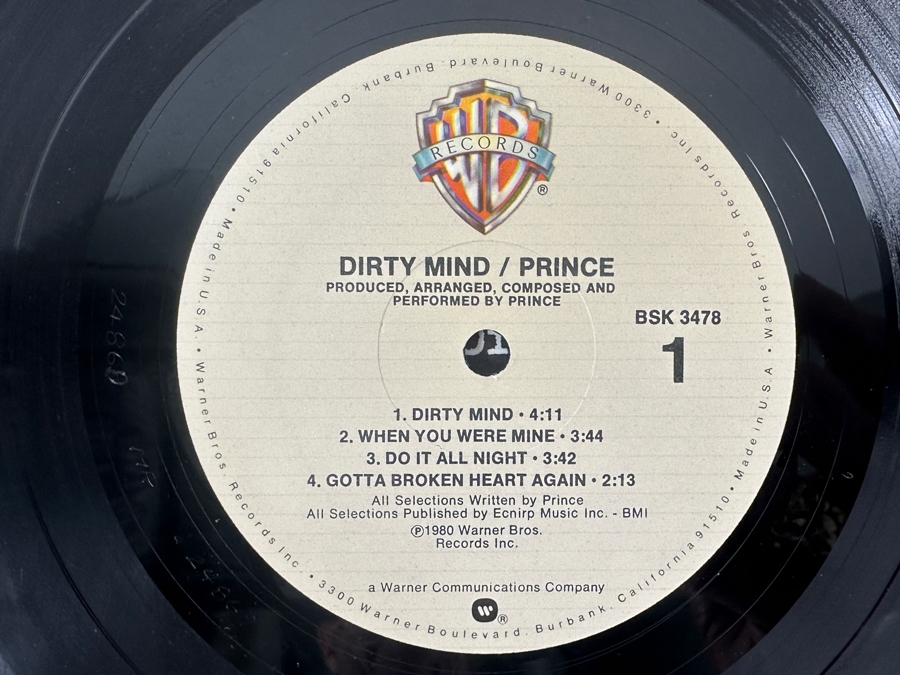 Prince - Dirty Mind Warner Bros. Records BSK 3478 1980 Vinyl Record [Photo 6]
