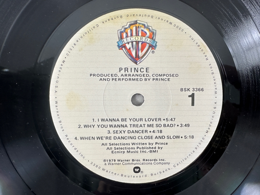 Prince - Prince Warner Bros. Records BSK 3366 1979 Classic Vinyl Record [Photo 5]