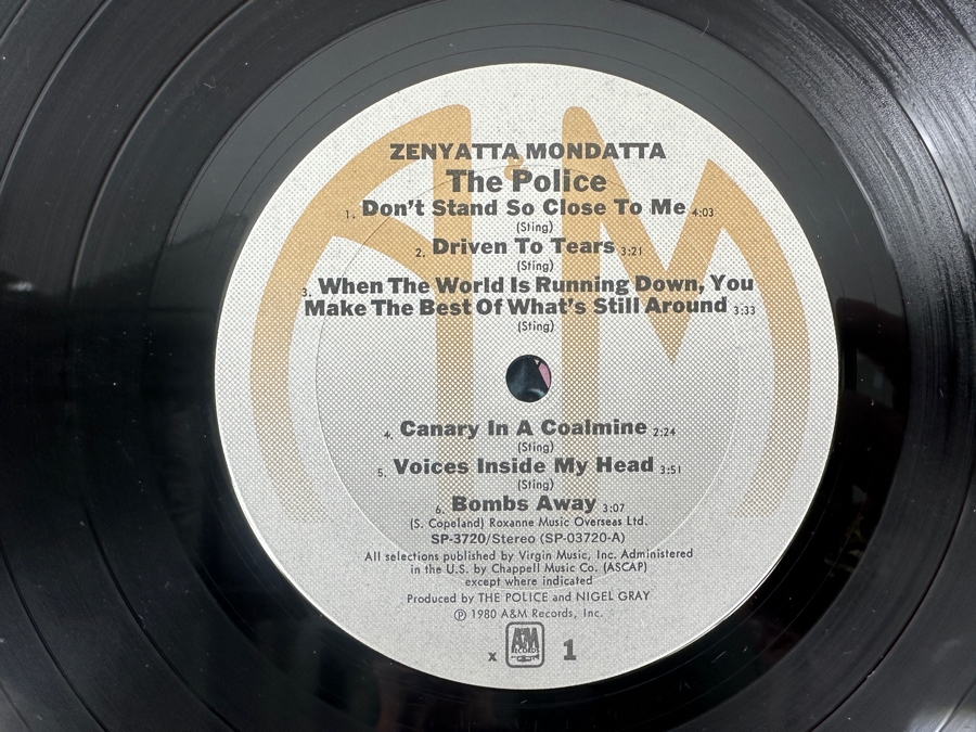 The Police - Zenyatta Mondatta A&M Records SP-3720 1980 Classic New Wave Rock Album Vinyl Record [Photo 4]