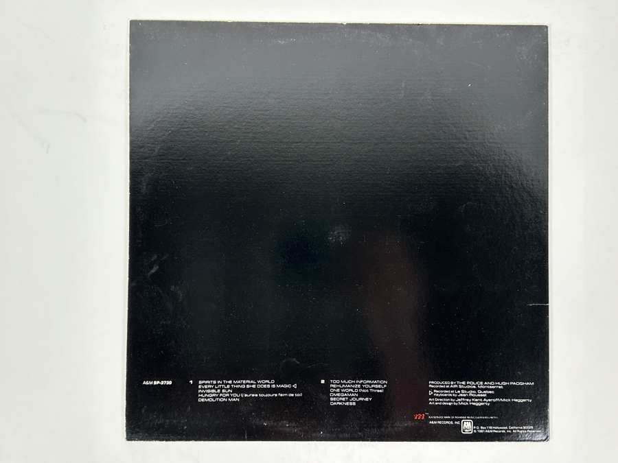 The Police - Ghost In The Machine A&M Records SP-3730 1981 Vinyl Record [Photo 2]