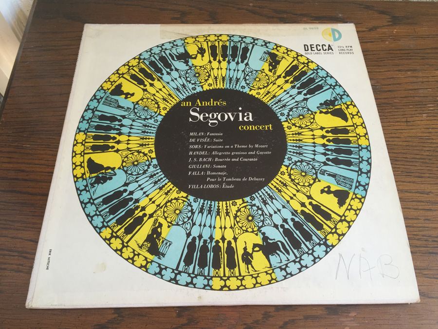 Andrés Segovia ‎- An Andrés Segovia Concert - Decca ‎- DL 9638