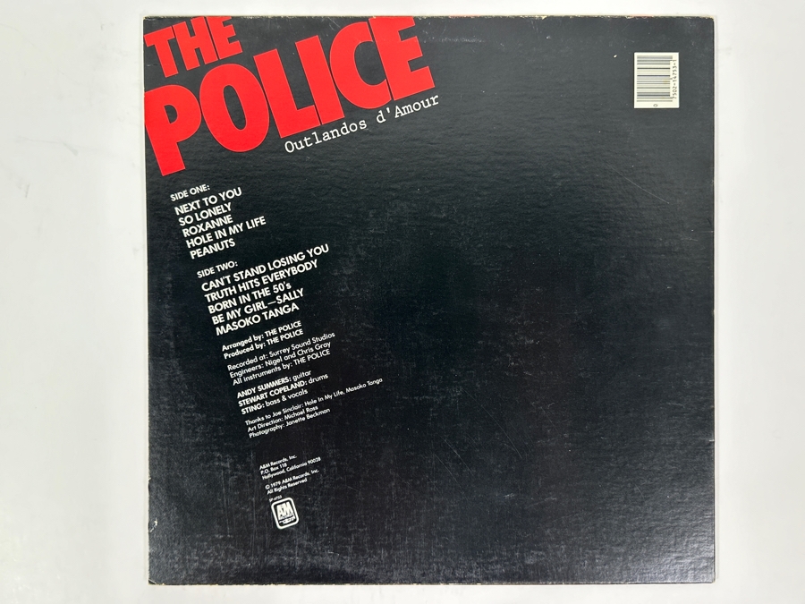 The Police - Outlandos D'Amour A&M Records SP-4753 1978 Vinyl Record [Photo 2]