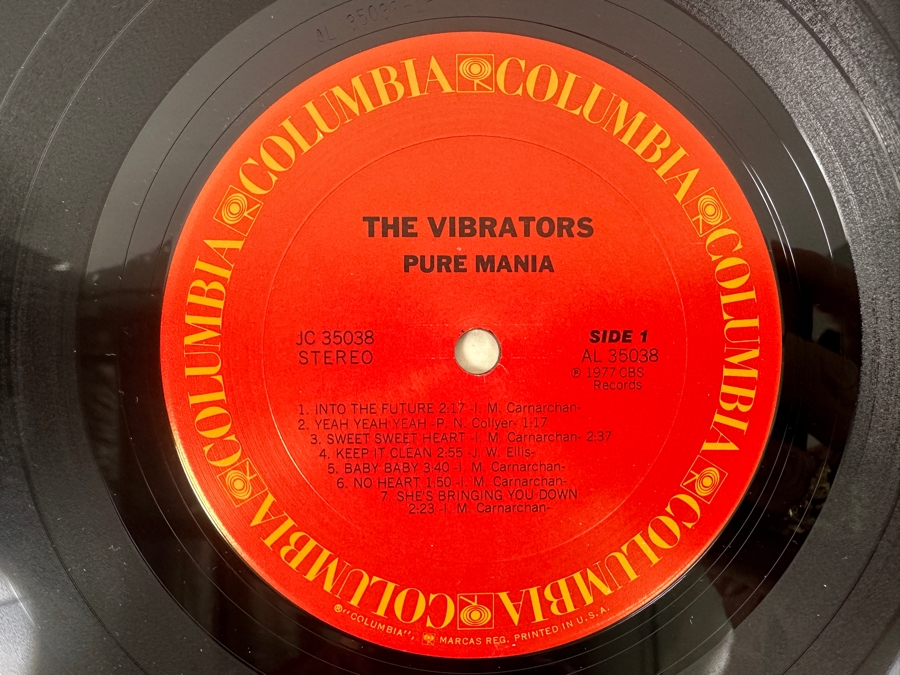 The Vibrators - Pure Mania Columbia Records JC 35038 1977 Vinyl Record [Photo 4]