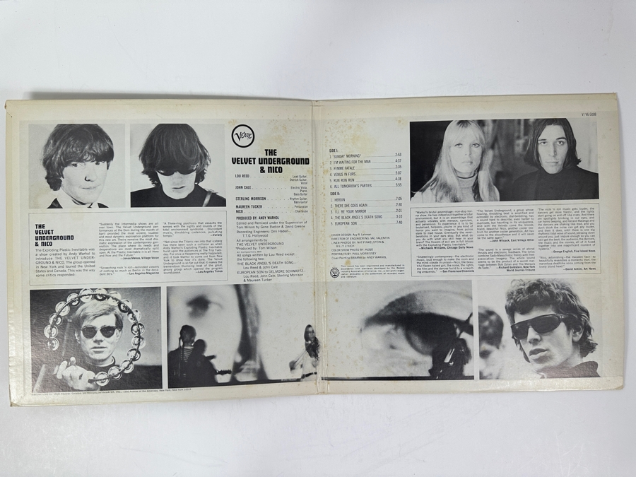 The Velvet Underground - The Velvet Underground & Nico - Verve Records [V6-5008] 1967 Vinyl Record Produced By Andy Warhol Featuring Andy Warhol Artwork On Cover [Photo 2]