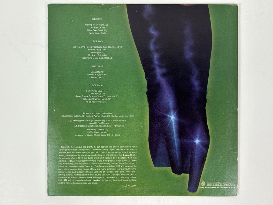 Velvet Underground - 1969 Velvet Underground Live With Lou Reed - Mercury SRM-2-7504 1974 Vinyl Record [Photo 2]